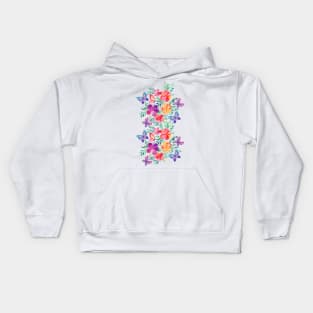 Summer Blooms & Butterflies on cream Kids Hoodie